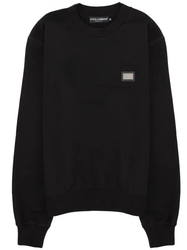 SWEATSHIRT WITH LOGO PATCH made by Dolce & Gabanna