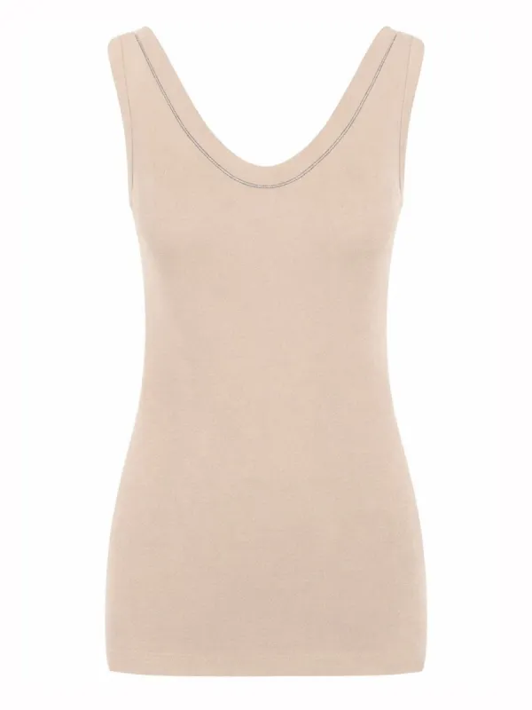 COTTON TANK TOP made by Brunello Cucinelli