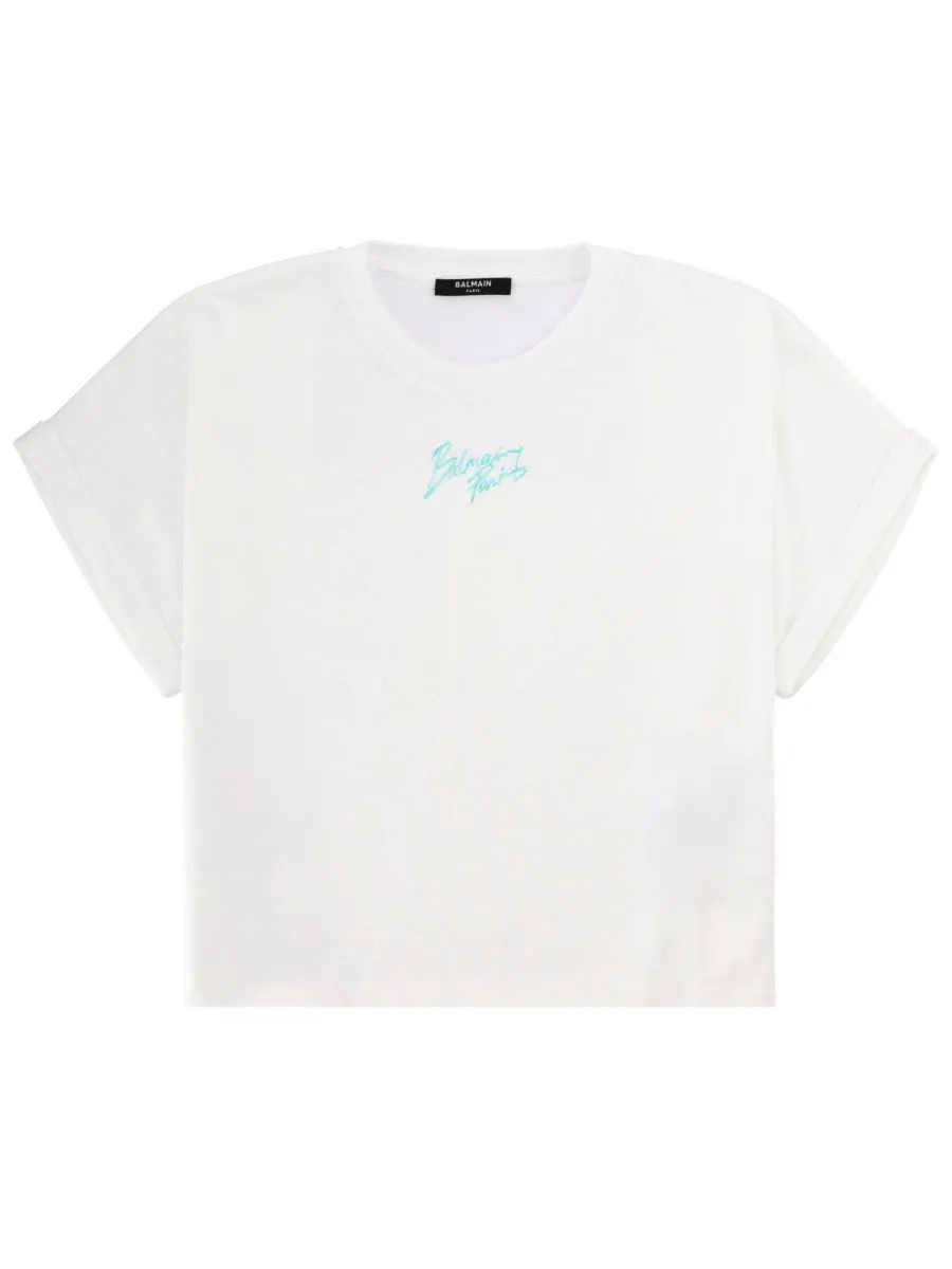CROPPED T-SHIRT WITH LOGO sold by Lord & Taylor
