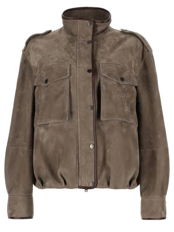 LEATHER JACKET made by Brunello Cucinelli