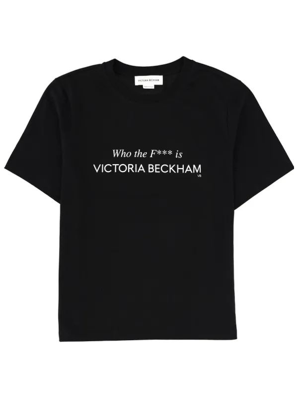 "WHO THE F*** IS VICTORIA BECKHAM" T-SHIRT. made by Victoria Beckham