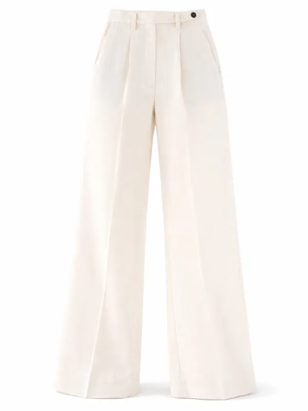 LINEN BLEND TAILORED PANTS sold by Lord & Taylor