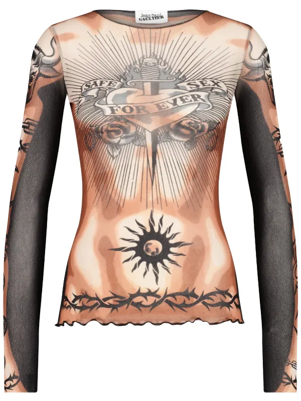 "SAFE SEX TATOO" PRINT TOP sold by Lord & Taylor