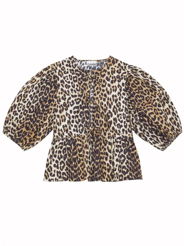 BLOUSE WITH "ANIMALIER" PRINT made by Ganni