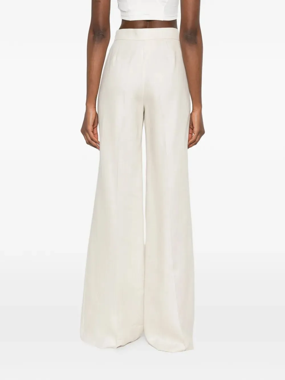"BADESSE" LINEN HIGH WAISTED LONG TROUSERS sold by Lord & Taylor product image thumbnail 5