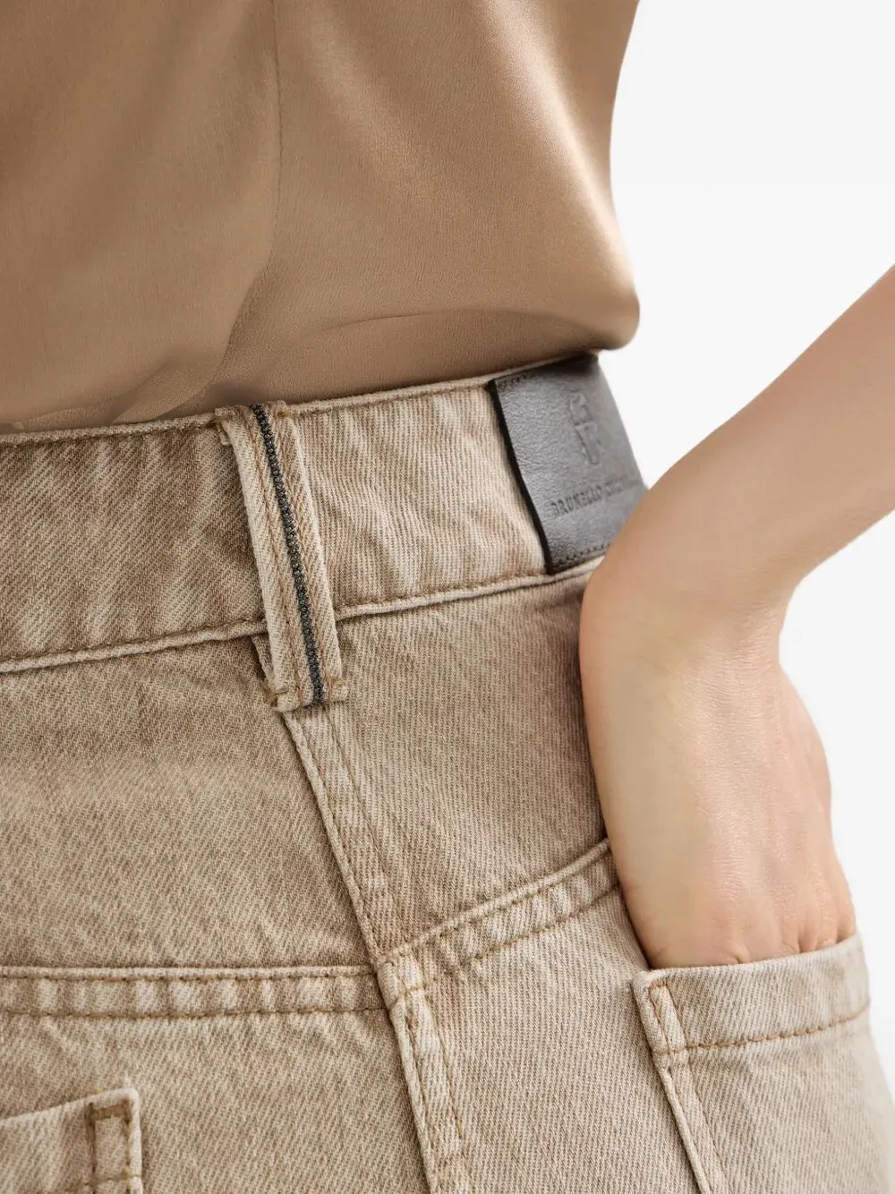 WIDE LEG DENIM PANTS sold by Lord & Taylor product image thumbnail 2