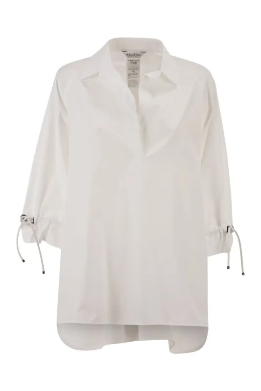 "ADORINI" COTTON POPELINE OVERSIZED SHIRT made by MaxMara