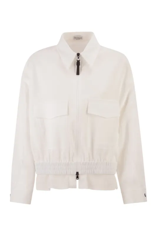 COTTON CANVAS OUTERWEAR WITH SHINY ZIP PULL sold by Lord & Taylor