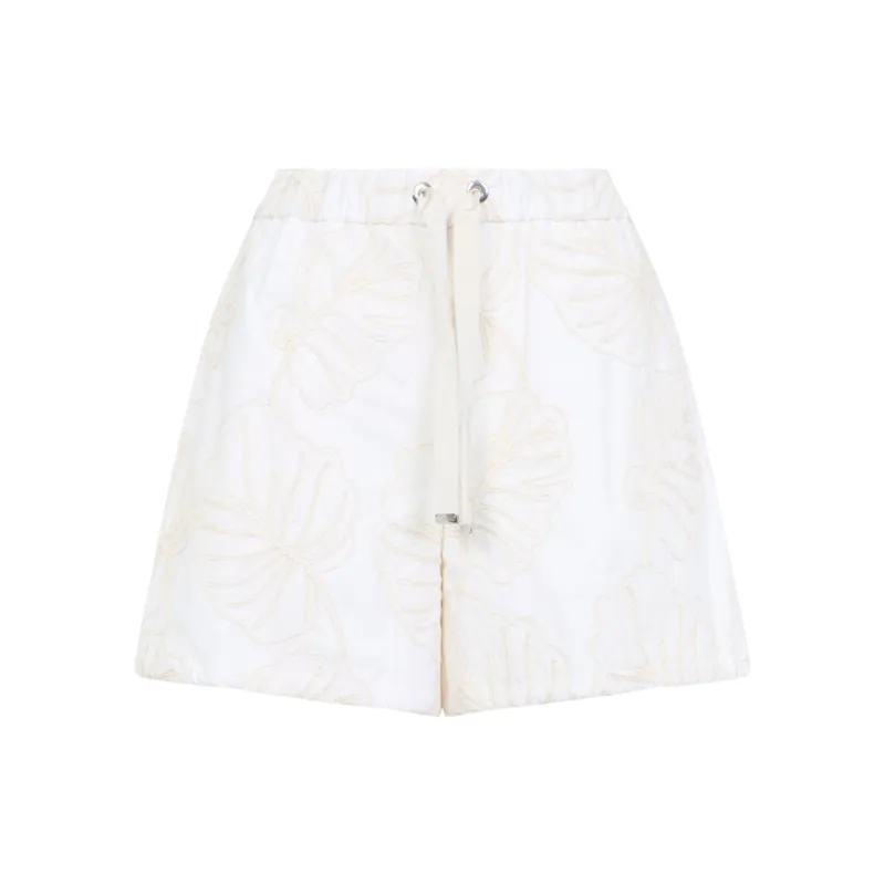 LIGHT BEIGE COTTON BERMUDA made by Moncler