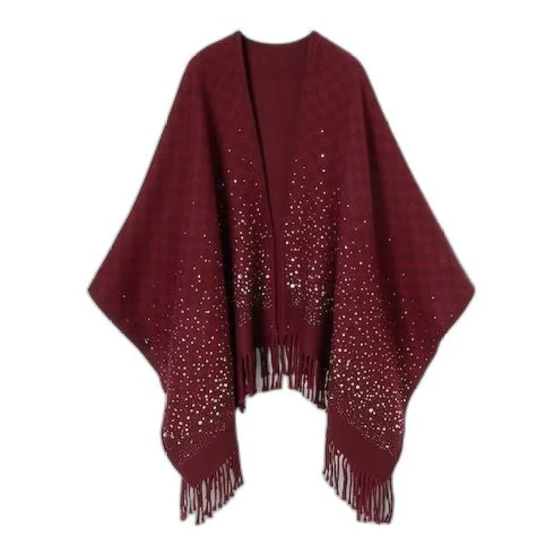 GG CRYSTALS WOOL CAPE sold by Lord & Taylor