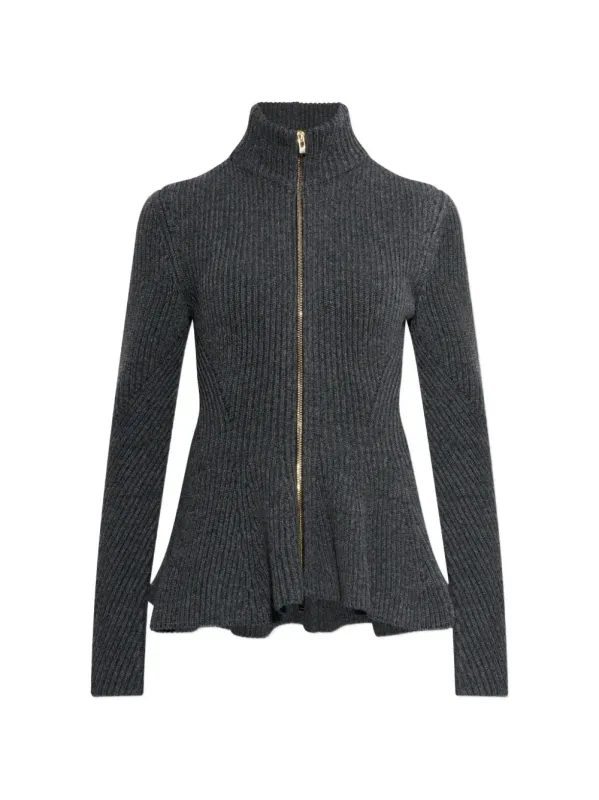 VIRGIN WOOL CASHMERE PEPLUM CARDI made by Lord & Taylor