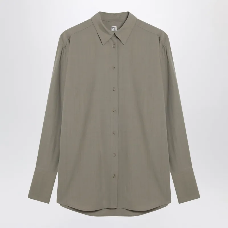 TAUPE WOOLBLEND SHIRT sold by Lord & Taylor