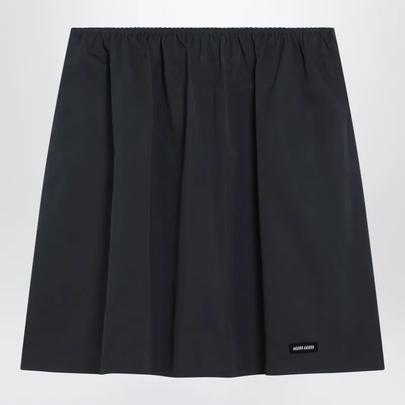 SMOKY GREY POPLIN SKIRT made by Miu Miu