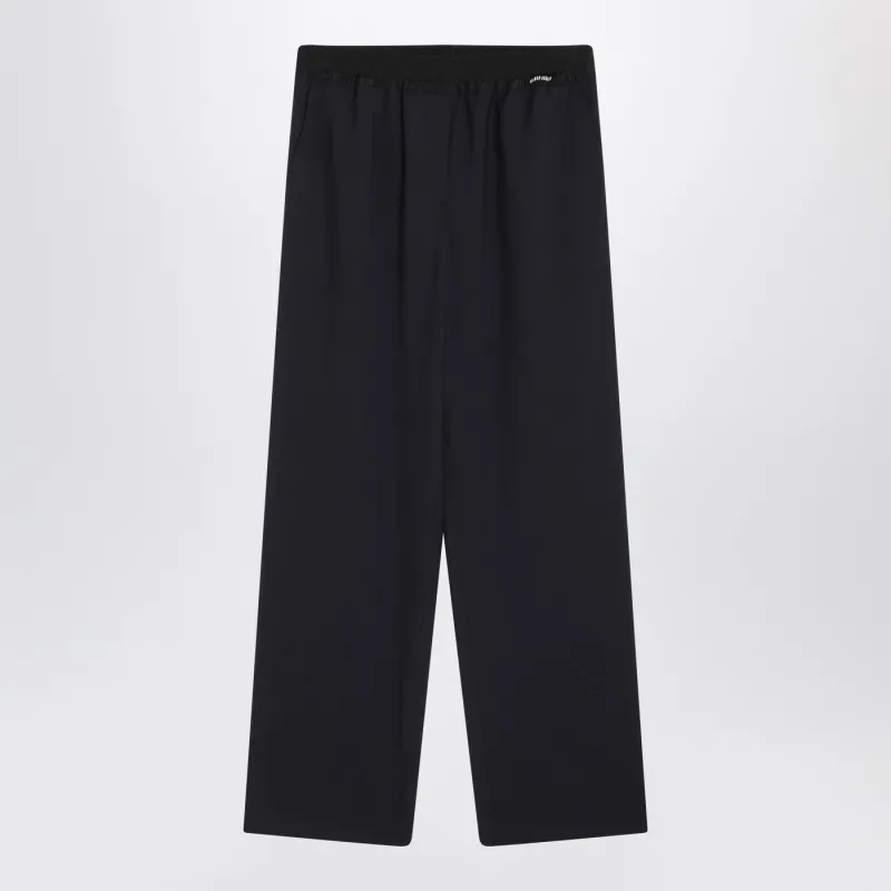 BLUE WOOL PANTS made by Miu Miu