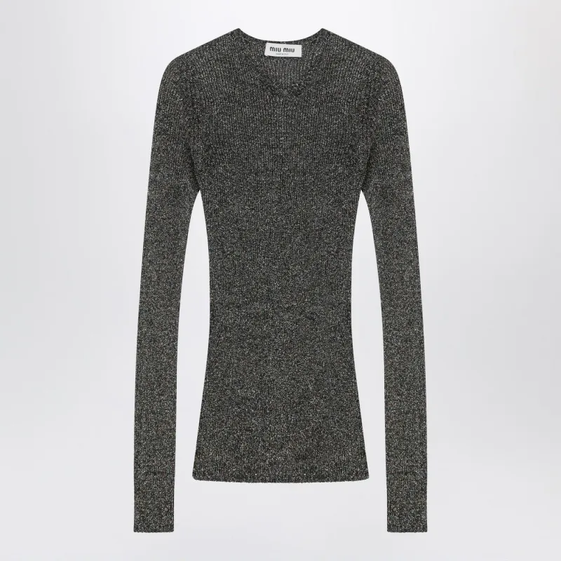 GRAY LONGSLEEVE SHIRT IN LUREX sold by Lord & Taylor