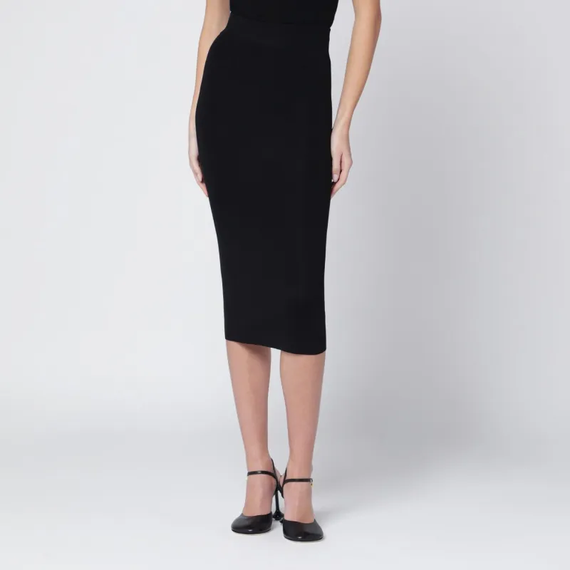 BLACK VISCOSEBLEND MIDI SKIRT made by Entire Studios