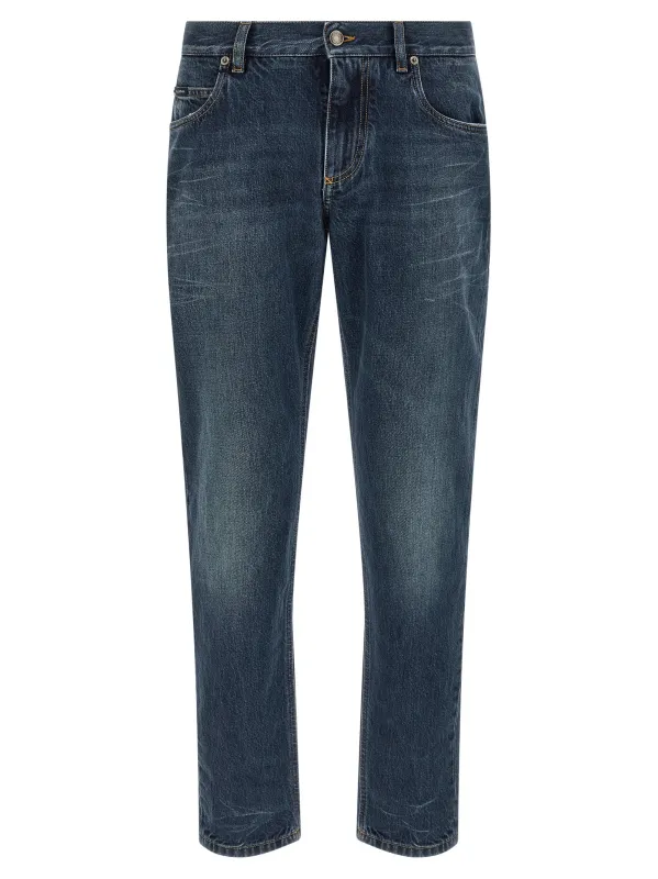 Logo embroidery jeans sold by Lord & Taylor