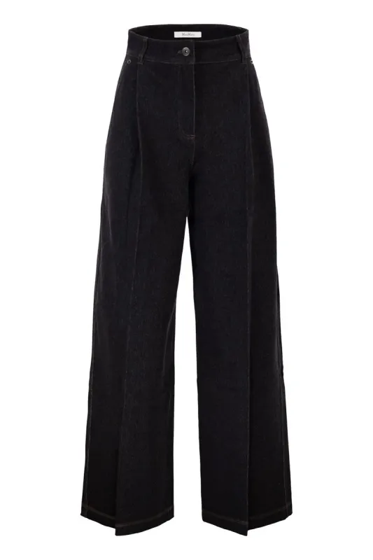 "MXPETEREO" DENIM JERSEY TROUSERS made by MaxMara