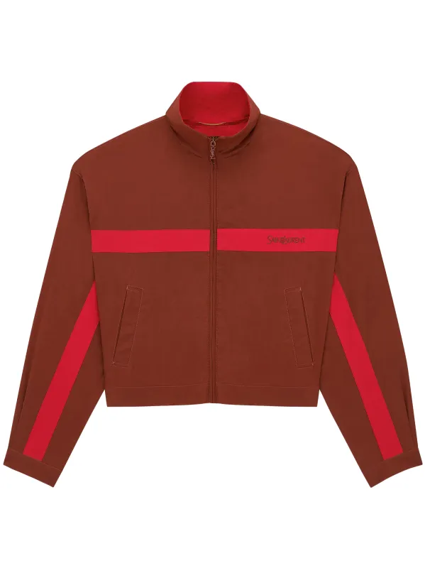 TOILE VINTAGE BROWN COTTON JACKET made by Yves Saint Laurent