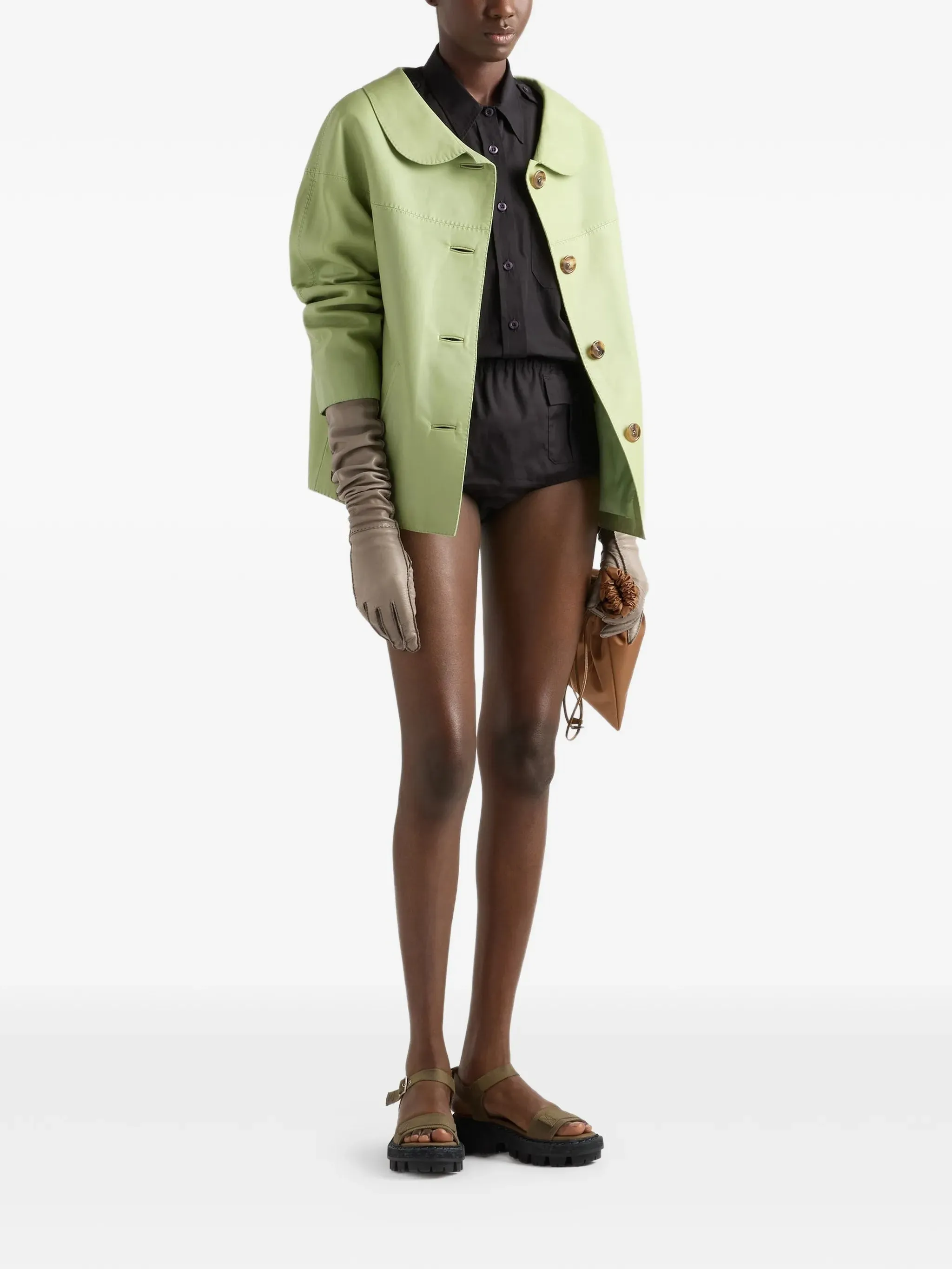 NAPPA GREEN LEATHER JACKET sold by Lord & Taylor product image thumbnail 2