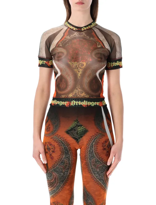 OTTOLINGER PAISLEY MESH T-SHIRT made by Lord & Taylor