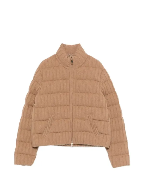 MEDIUM BEIGE WOOL CASHMERE CARDIGAN made by Moncler