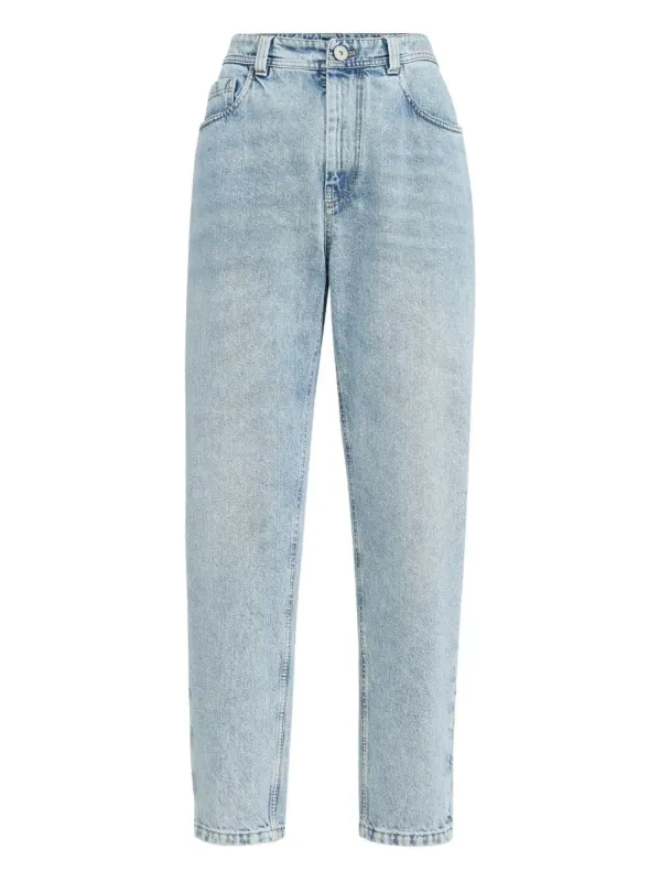 MOM FIT C9387 COTTON JEANS made by Brunello Cucinelli