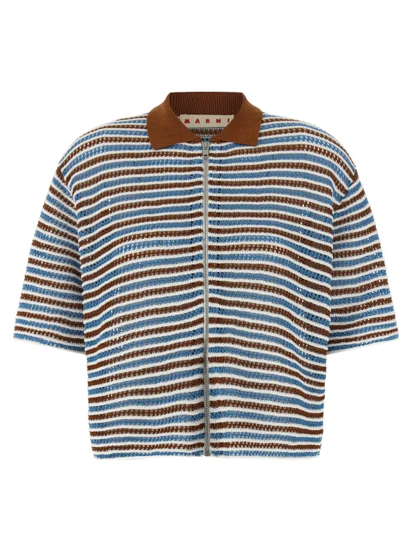 Striped crochet cardigan made by Marni