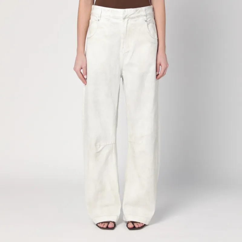 IVORY DENIM TROUSERS made by Entire Studios