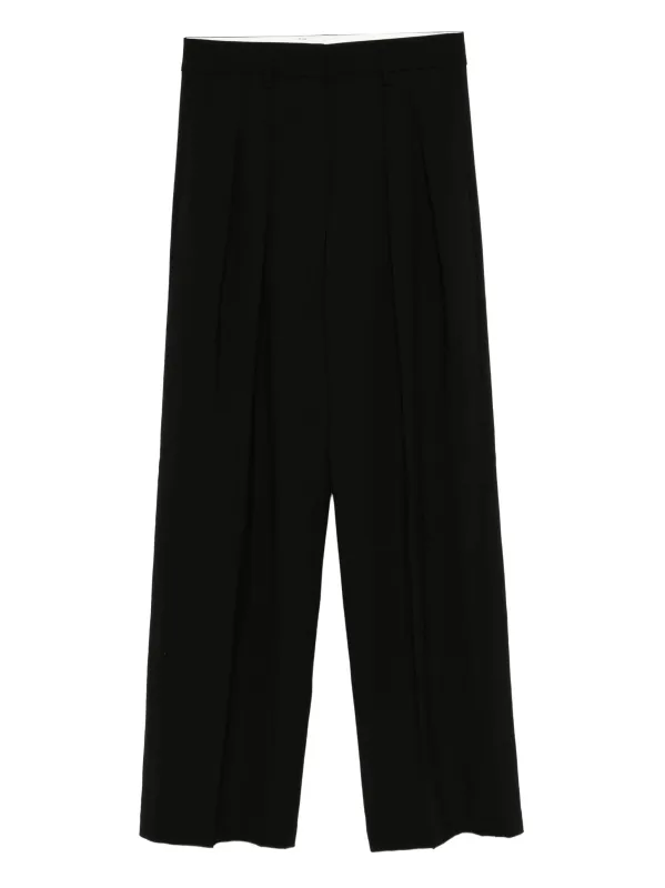 BLACK WOOL VISCOSE SARTORIAL PANTS made by Forte Forte