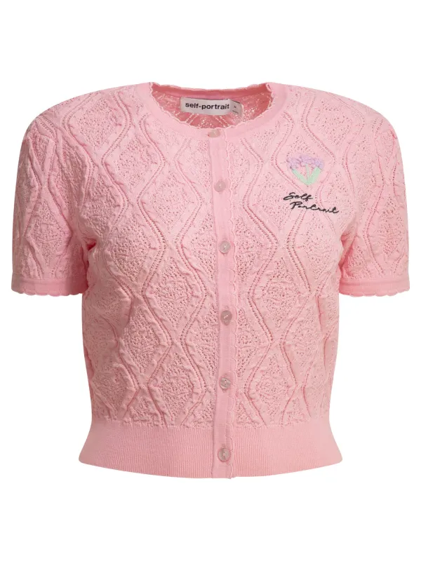 WOVEN KNIT CARDIGAN made by Self-Portrait