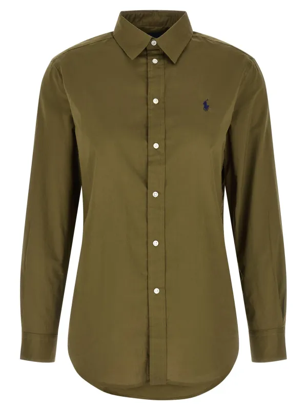 Logo embroidery shirt sold by Lord & Taylor