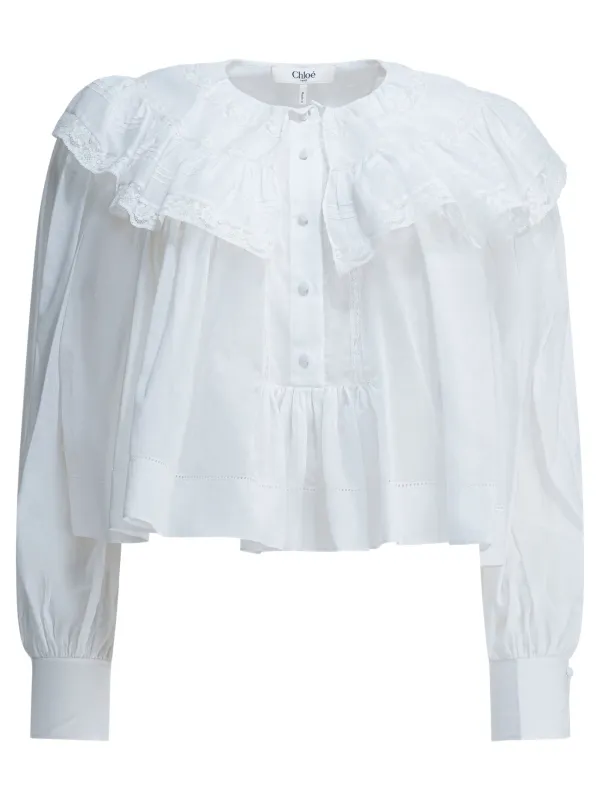 Casual top with ruffles sold by Lord & Taylor