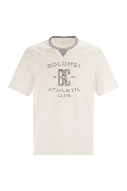 LOGO COTTON T-SHIRT made by Brunello Cucinelli