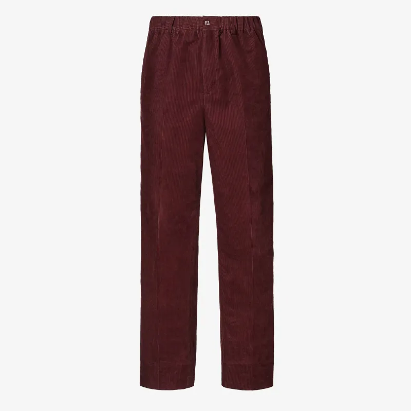 BURGUNDY CORDUROY PANT made by Fendi