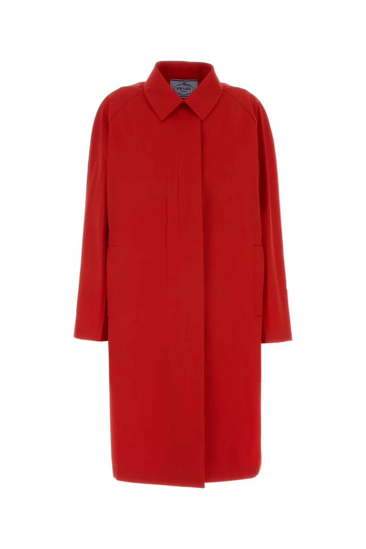 RED GABARDINE OVERCOAT sold by Lord & Taylor