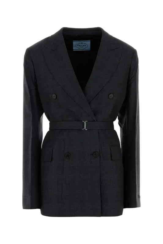 EMBROIDERED WOOL BLAZER made by Prada