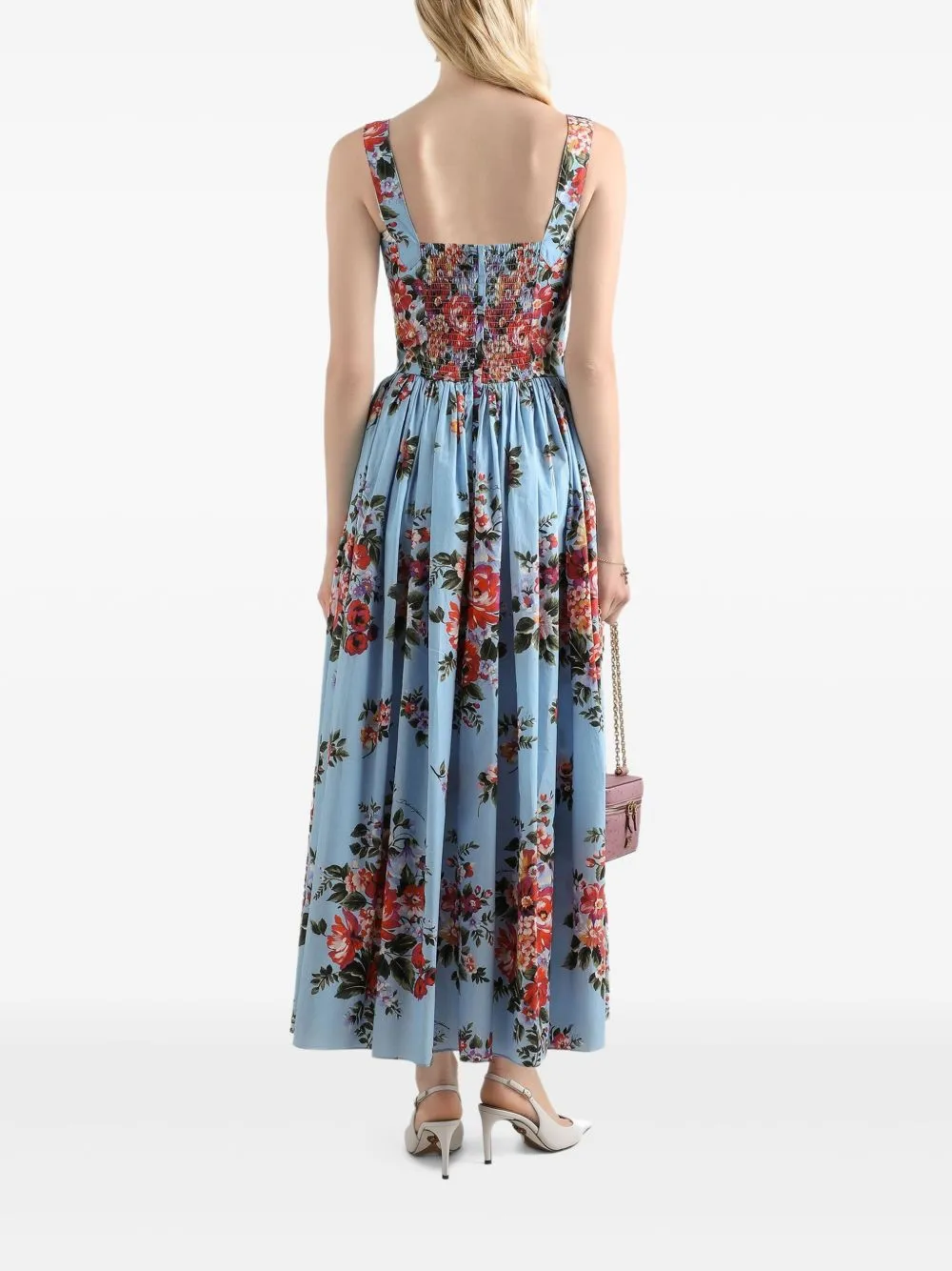 FLOWER BOUQUET-PRINT COTTON LONG DRESS sold by Lord & Taylor product image thumbnail 4