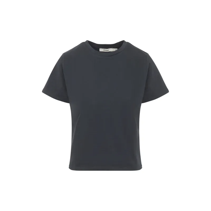 BLACK SLIM COTTON T-SHIRT made by Pangaia