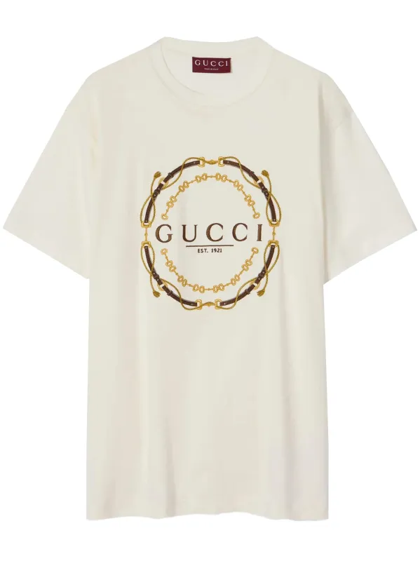 IVORY COTTON OVERSIZE T-SHIRT made by Gucci