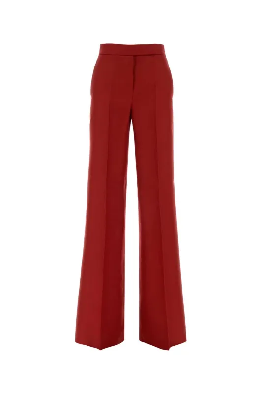 RED LINEN BADESSE PALAZZO PANT made by MaxMara