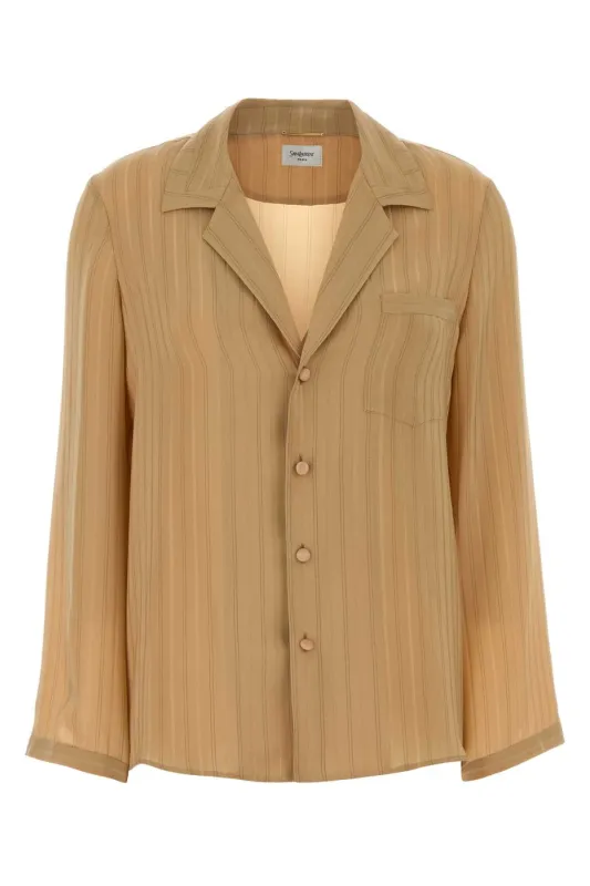 EMBROIDERED SILK SHIRT made by Yves Saint Laurent