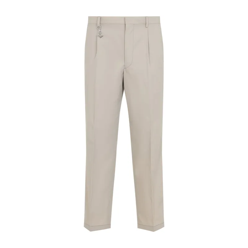 BEIGE COTTON PANTS made by Prada