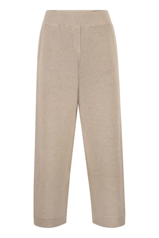 TEXTURED KNIT TROUSERS WITH ELASTICATED WAIST made by Brunello Cucinelli