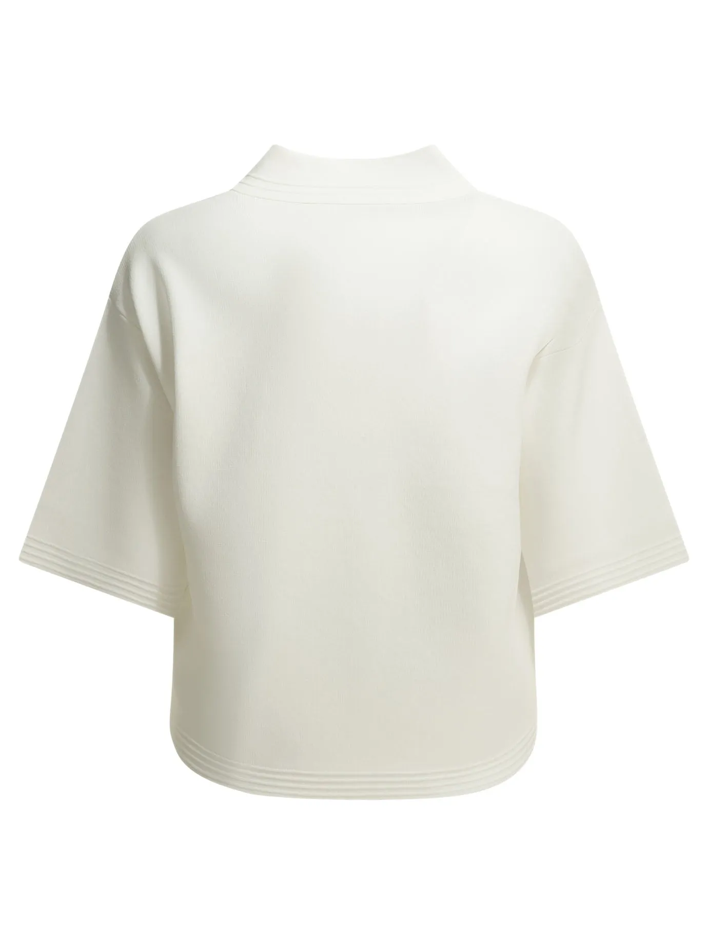 WITHOUT BUTTONS WHITE VISCOSE POLYAMIDE POLO SHIRT sold by Lord & Taylor product image thumbnail 2