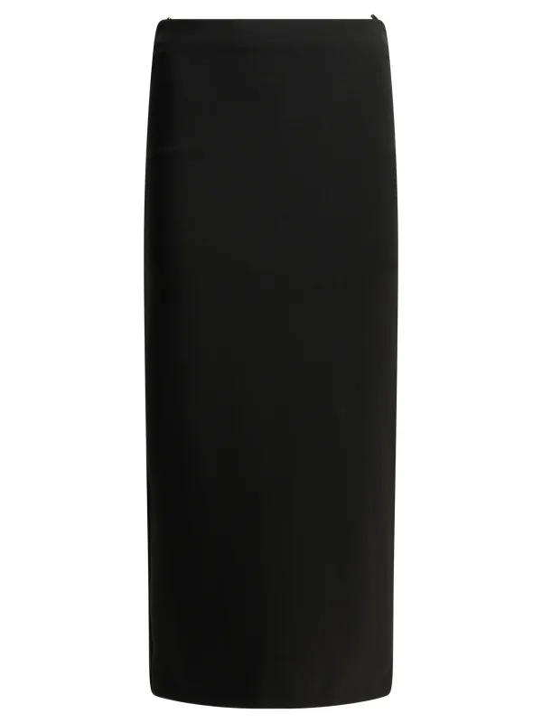MIDI PENCIL BLACK VISCOSE POLYAMIDE SKIRT made by MaxMara