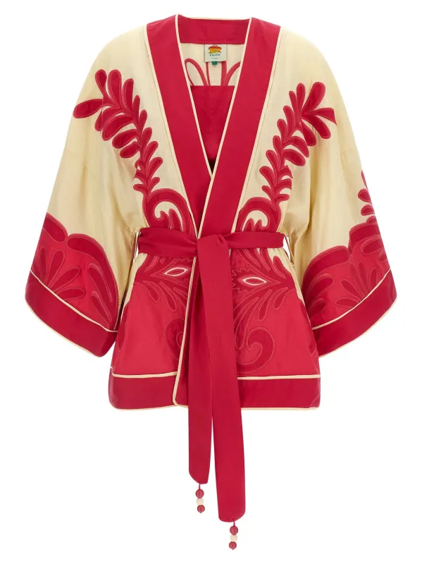 Kimono + 'Spring Arabesc' top made by FARM Rio