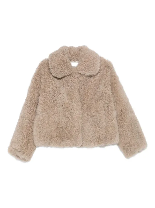 BEIGE FUR COAT made by Yves Salomon