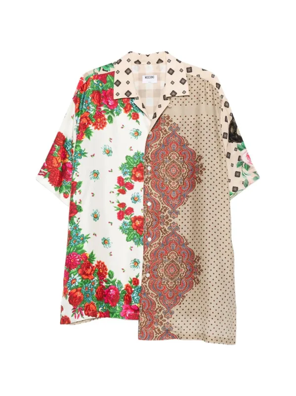 MOSCHINO FLORAL PATCHWORK SHIRT made by Lord & Taylor