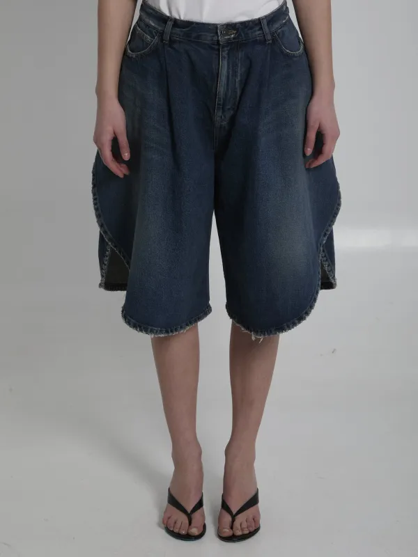 Dark ocean tulip shorts made by Lord & Taylor